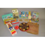 An interesting mixed lot: Schylling Antique Golf Game; Yoneya (Japan) Wind-up Watermill;