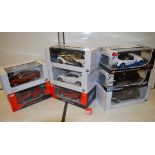 Group of 4 Rastar and 4 BMW dealership 1/24 Scale remote control models,