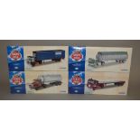 Four Corgi Kings of the Road 1:50 scale diecast models: CC12601 JR Adams Scammell Crusader Flatbed