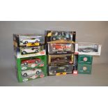 11 x 1:18 scale diecast models by Kyosho, Corgi, Britains and others,