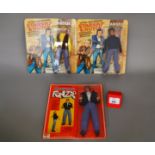 Three Mego action figures: Wiggins Teape Happy Days Fonzie, E,