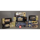 Eight Corgi diecast models, all Guinness related, includes: 55801; 20902; etc. VG, boxed.