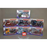 Seven Corgi Truckfest 1:50 scale diecast models: CC13802; CC12983; CC13714; CC13908; CC13223;