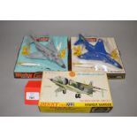 Two boxed Dinky Toys diecast model aircraft, #725 F-4K Phantom II and 730 U.S.