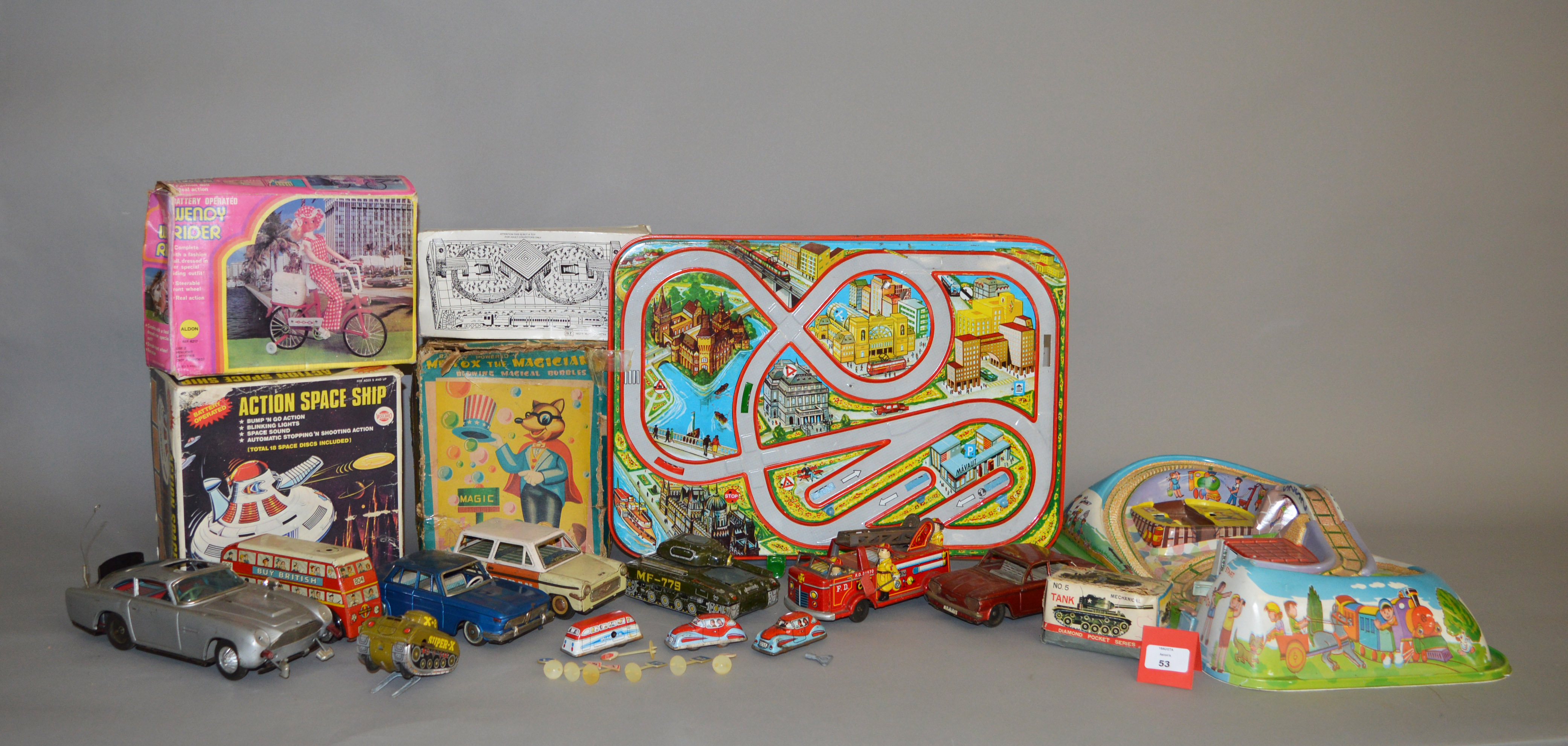 A Good selection of Tin-Plate and battery operated toys,