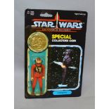 A Kenner Star Wars 'The Power of the Force' carded 3¾ inch action figure 'B-Wing Pilot',