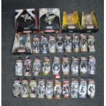32 Hasbro Star Wars carded and boxed diecast vehicles and figures from the 'Titanium Series'