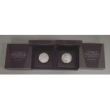 Two New Zealand Mint Star Wars 1 oz Silver Coins: Han Solo; Chewbacca. E, boxed.