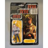 A vintage Star Wars carded 'Return of the Jedi' figure, one of the last seventeen,