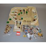 Lego, a Star Wars cantina (not built from official Lego plans), with a quantity of minifigures,