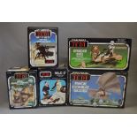 Five vintage Star Wars Return of the Jedi toys,