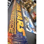 A Toys'R'Us 'Destination Star Wars' pictorial vinyl advertising banner,