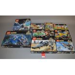 10 x Lego Star Wars sets: 7161 Gungan Sub; 7180 B-wing at Rebel Control Center; 7141 Naboo Fighter;