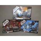 Three Hasbro Star Wars 30th Anniversary Collection Battle Packs: Jedi vs Darth Sidious;