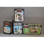 Four boxed vintage Star Wars Mini-Rrigs and Vehicles by Kenner and Palitoy,