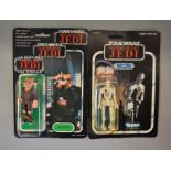 Two vintage Star Wars carded Return of the Jedi figures,