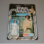 Palitoy Star Wars Princess Leia Organa 3 3/4" action figure sealed on a 12 back card.