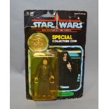 A Kenner Star Wars 'The Power of the Force' carded 3¾ inch action figure 'The Emperor',