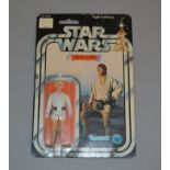 Kenner Star Wars Luke Skywalker 3 3/4" action figure sealed on a 12 back card.