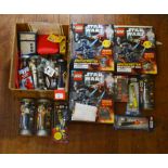 Quantity of Lego Star Wars merchandise, including pens, keyrings, etc. Mostly VG.