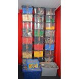 30 x boxes of loose Lego pieces, mainly sorted by colour.