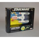 Palitoy Star Wars Y-wing Fighter diecast model in box with factory error,