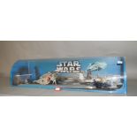 A clear plastic fronted Kenner Star Wars Power of the Force 2 moulded plastic retail display