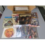 Box of 60s Pop LP vinyl records inc The Illusion, The MindBenders TL 5324,