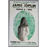 Janis Joplin poster March 8 1968 at plus Big Brother and the Holding Company Fillmore East