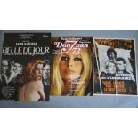 Small film posters to include; "Belle De Jour" Spanish dir Luis Bunuel, st Catherine Deneuve,