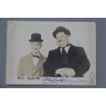 Stan Laurel and Oliver Hardy signed photo,