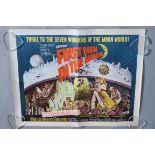 HG Wells "First Men in the Moon" US half sheet from 1964 starring Edward Judd, Lionel Jeffries,