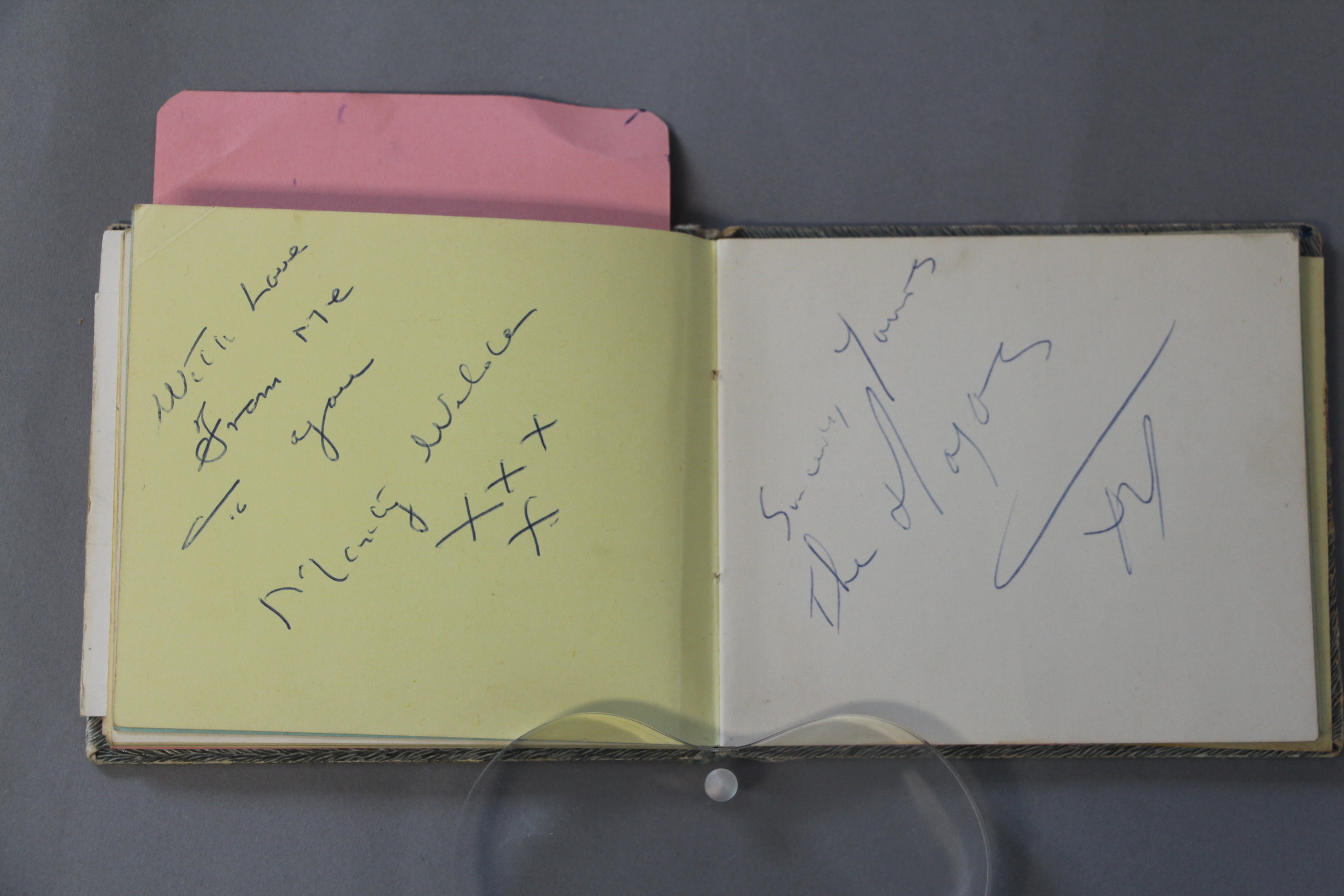 An autograph book with signatures and many car registrations of the groups collected personally by - Image 13 of 22