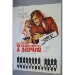 Man from Uncle French Grande film poster for "One of our Spies is Missing" with a finely painted