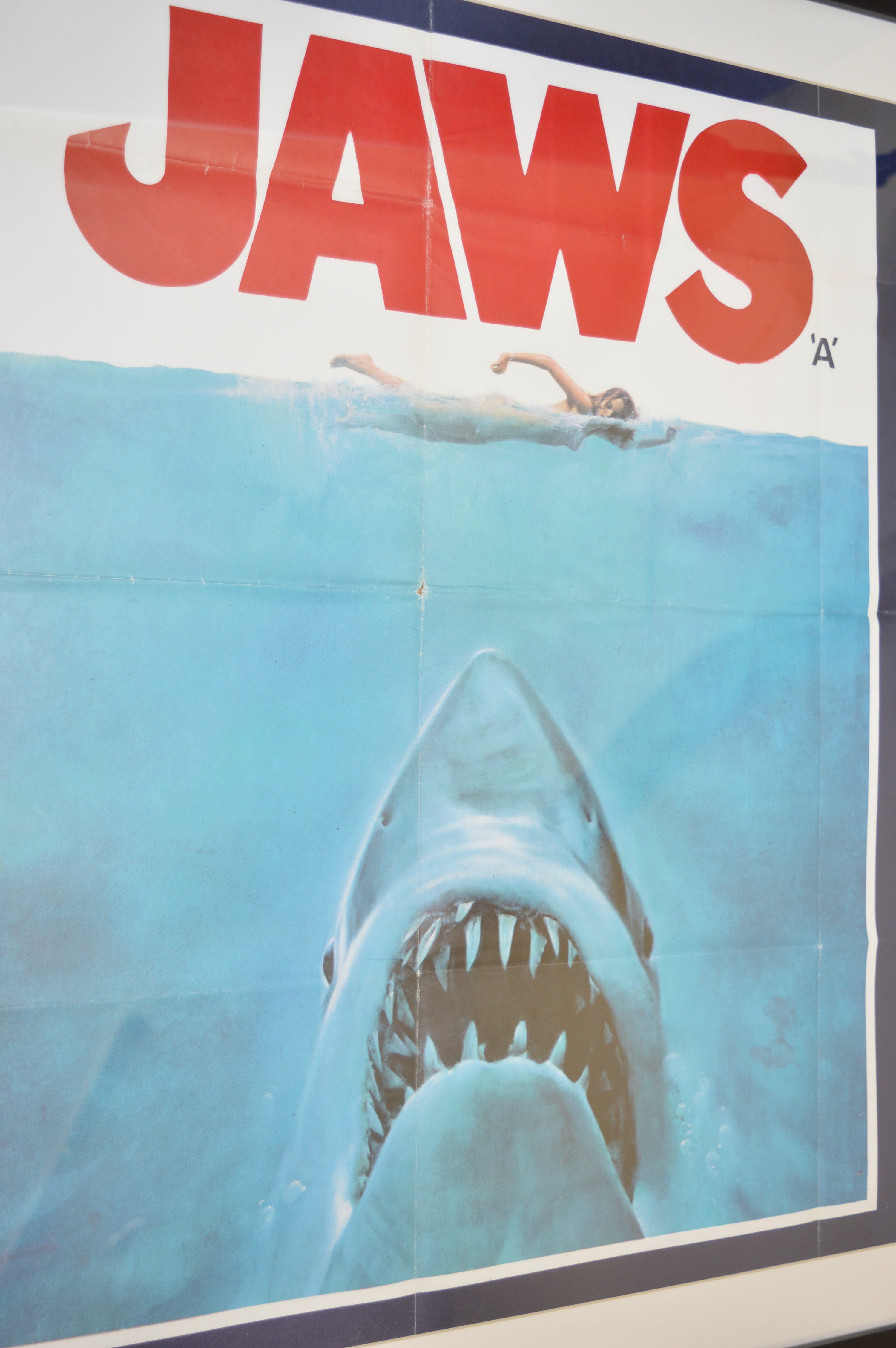 Jaws Original first release 1975 British Quad film poster directed by Steven Spielberg, - Image 3 of 3