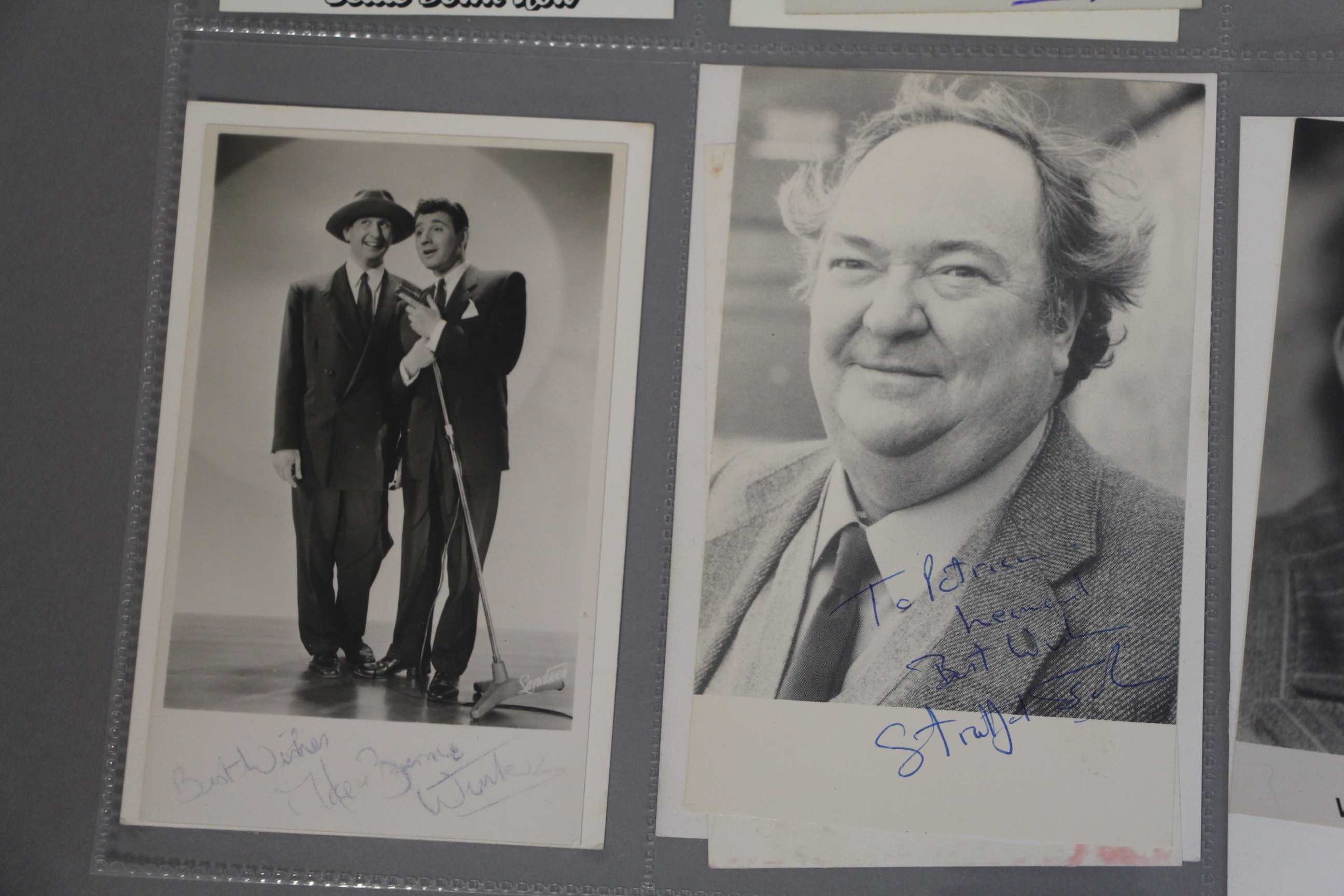 Collection of signed photo cards 6 x 4 inch approx including Charlie Drake x2, Arthur Askey x2 x2, - Image 5 of 8