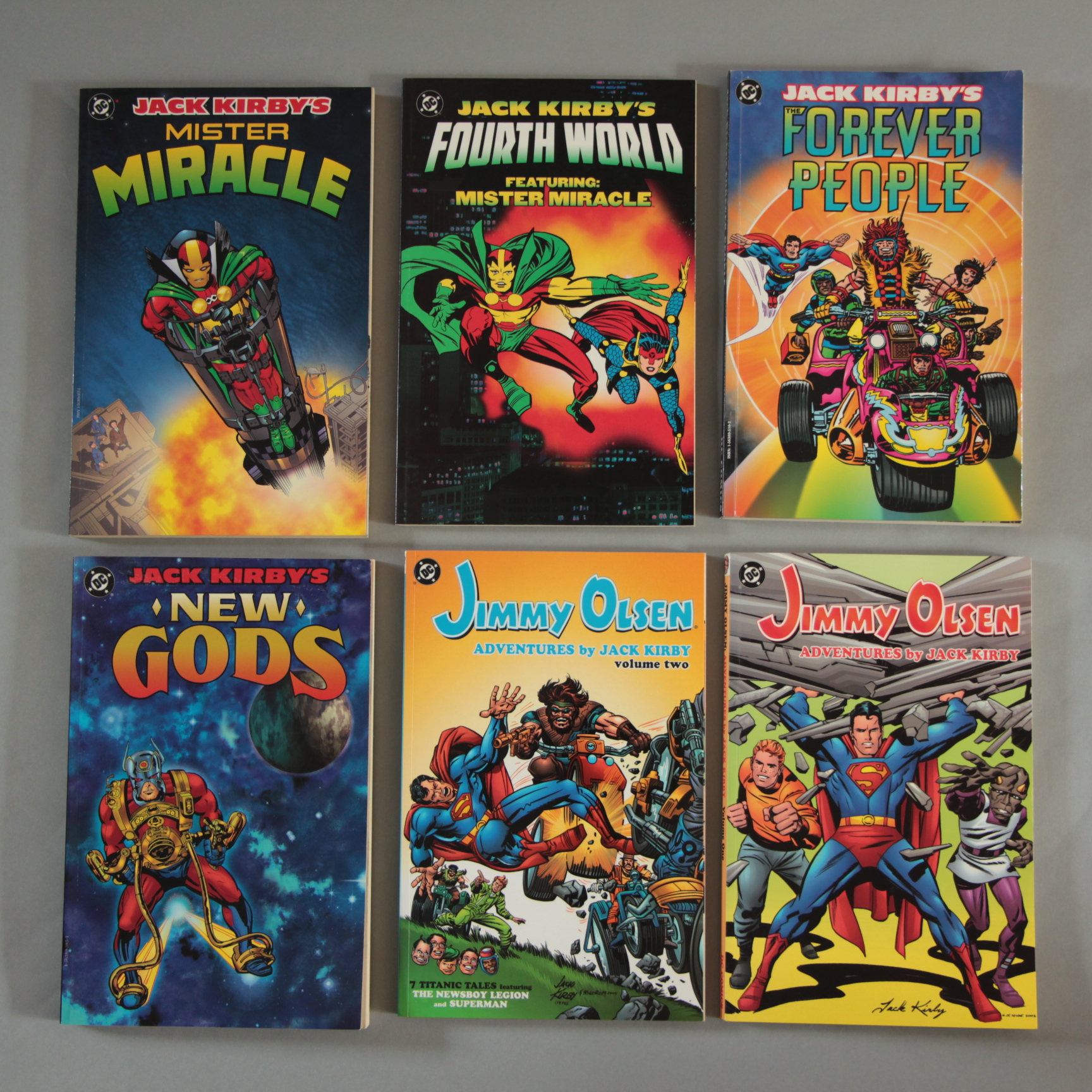 6 Jack Kirby first edition graphic novels inc Jack Kirby's New Gods (paperback 1998),