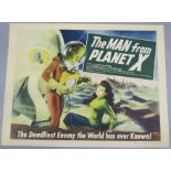 "Man from Planet X" style B US half sheet film poster from 1951 paperbacked 22 x 28 inch,