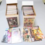 2 comic boxes of mainly Modern Marvel comics some variants titles inc.