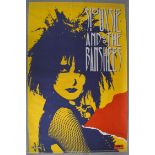 Rolled Siouxsie and the Banshees Polydor record shop poster, rolled,