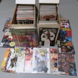 2 comic boxes of mainly Modern Marvel comics some variants titles inc; Spawn Godslayer,