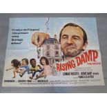 "Rising Damp" (1980) British Quad film poster starring Leonard Rossiter with art by Tom Beauvais