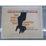 Saul Bass art from 1956 "The Man with the Golden Arm" original US half sheet film poster 22 x 28