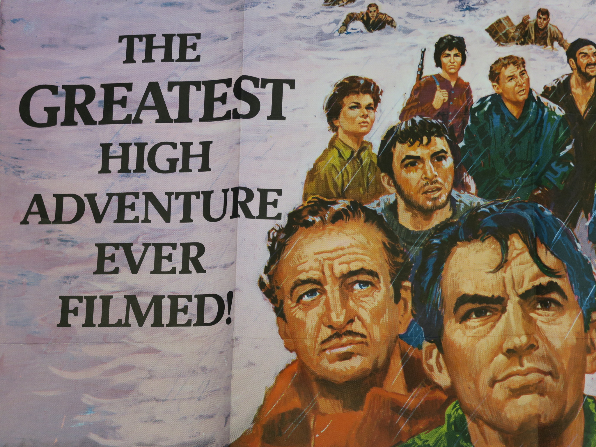 "Guns of Navarone" RR British Quad film poster 30 x 40 inch starring Gregory Peck, - Image 2 of 2