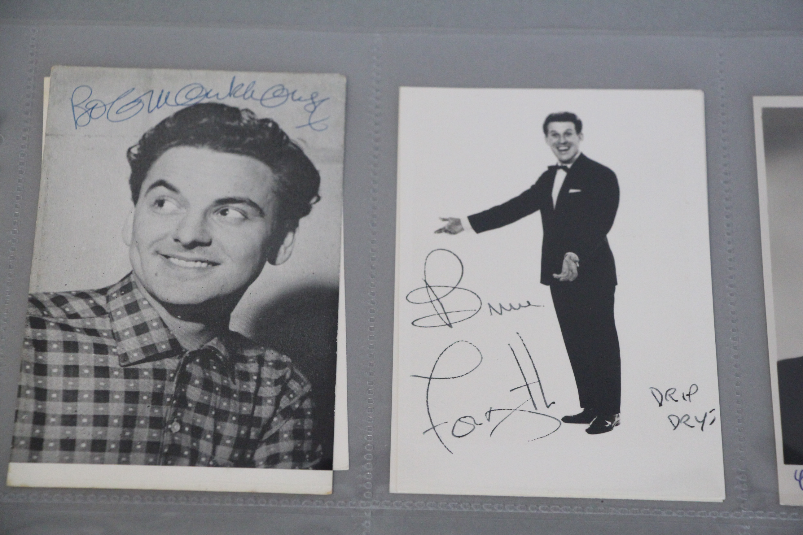 Collection of signed photo cards 6 x 4 inch approx including Charlie Drake x2, Arthur Askey x2 x2, - Image 2 of 8