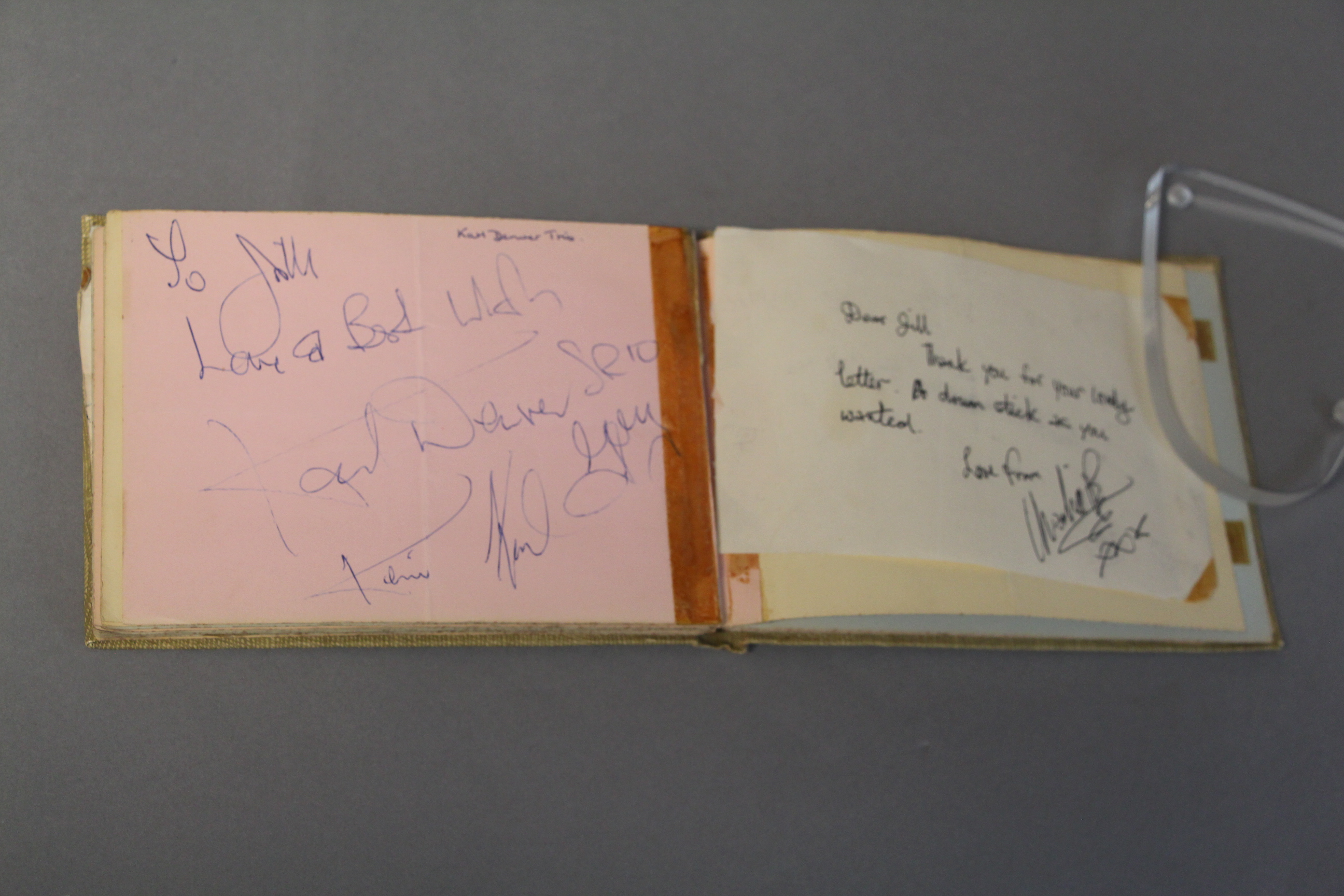 An Autograph book collected by a lady called Jill F whose full name and address appears in the book - Image 11 of 17