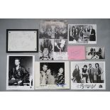 Collection of signatures and signed photos including Eric Clapton signed 10 x 8 inch photo,