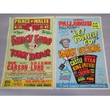 Large collection of vintage Theatre posters and film posters including "Fancy Free with Tommy