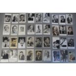 Collection of signed photo cards 6 x 4 inch approx including signatures by Bruce Forsyth, Roy Hudd,