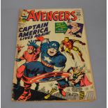 Avengers #4 March 1964 Marvel comic featuring Jack Kirby cover art of Captain America joining the